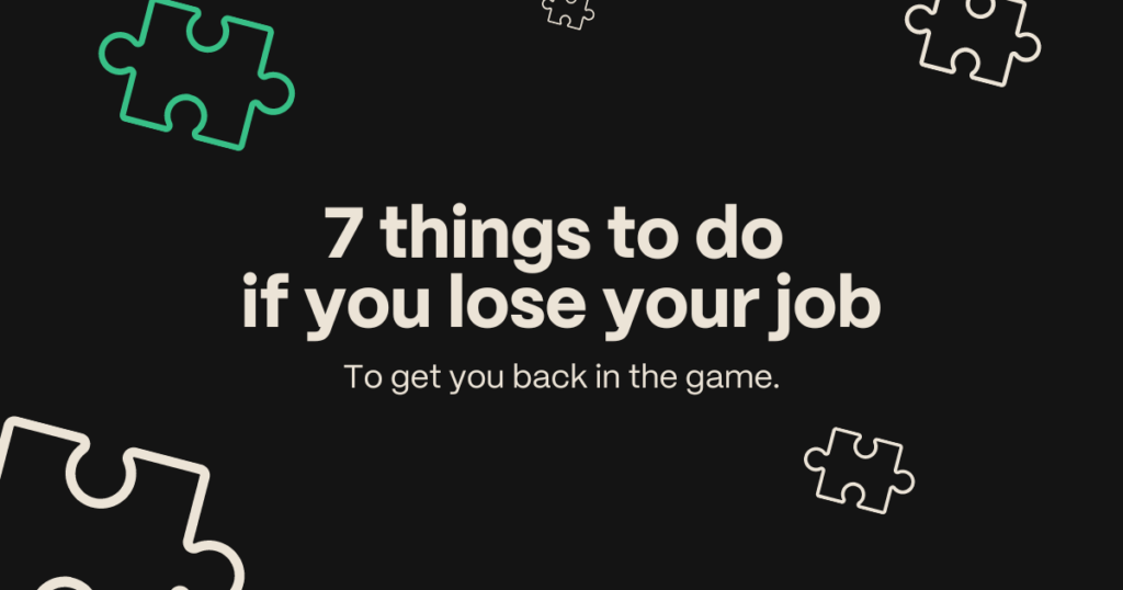 What to do if you lose your job