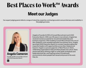 Angela Cameron Best Places to Work Awards judge